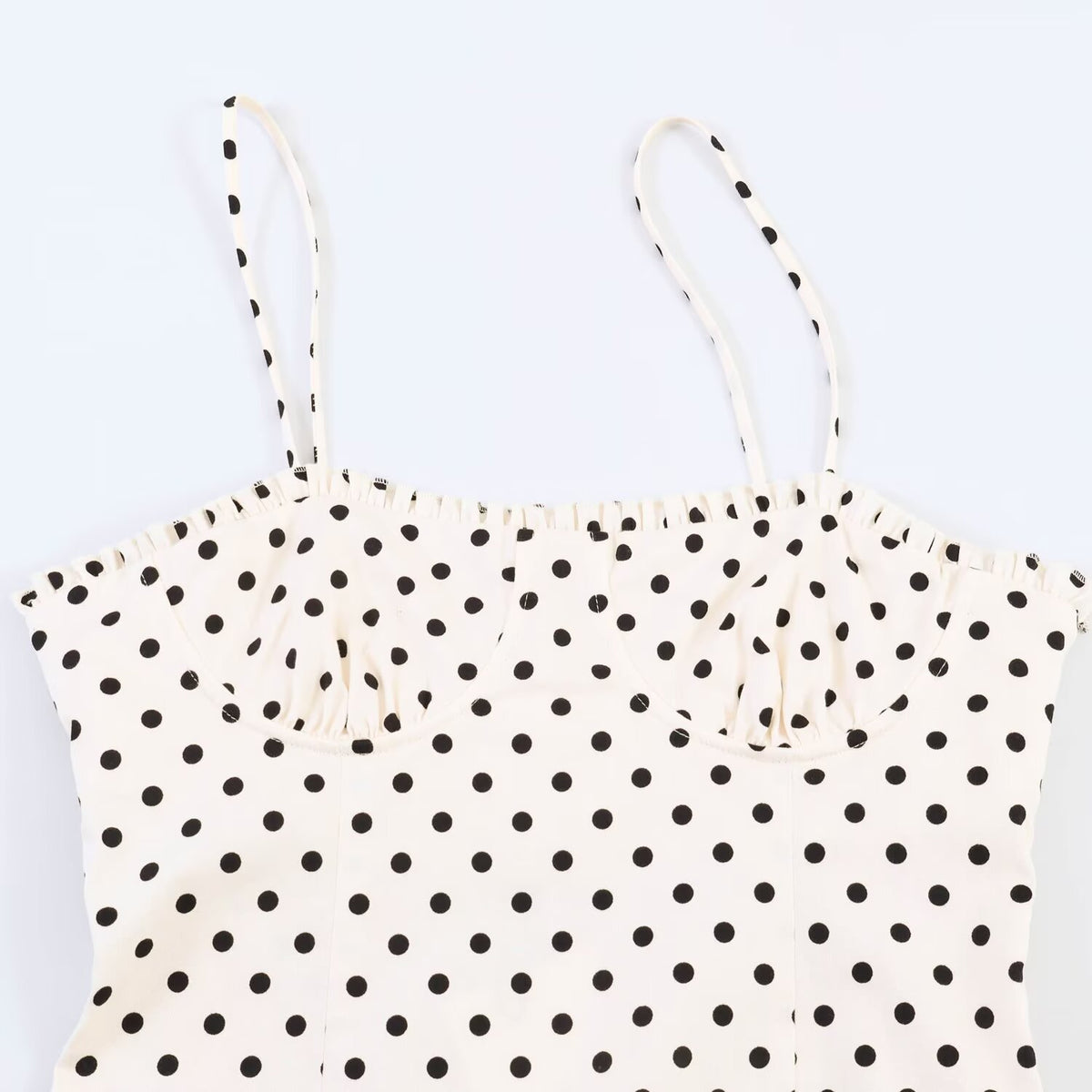 Hot girl corset style polka dot dress
