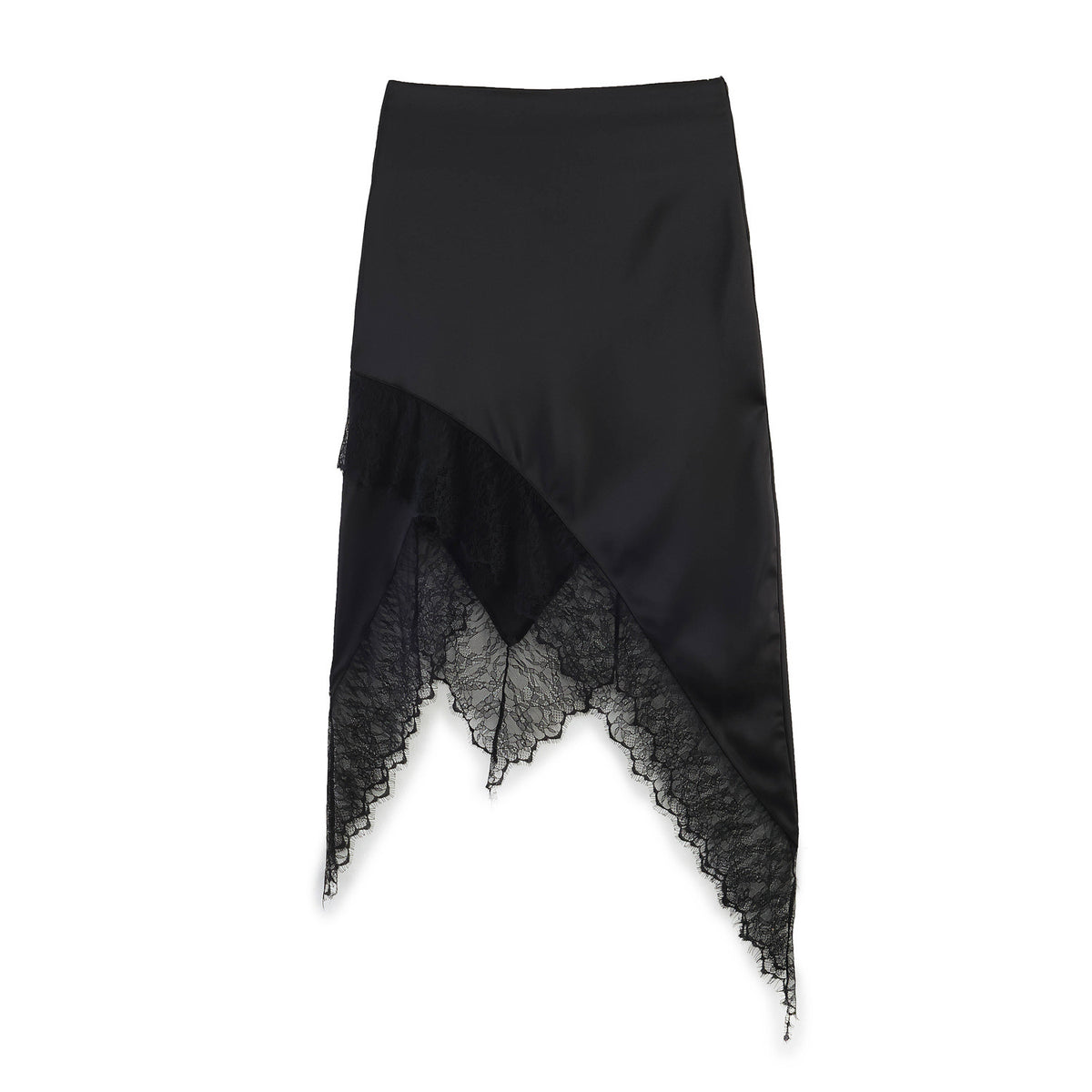 Lace patchwork irregular skirt