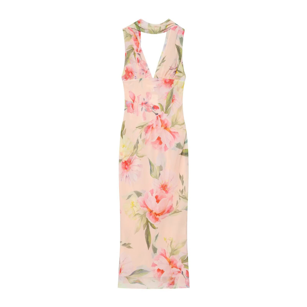 Spicy girl scarf decoration chiffon dress