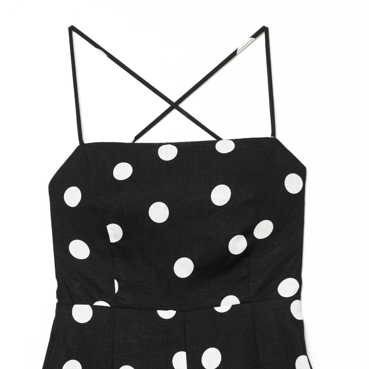 Classic polka dot neck dress for summer