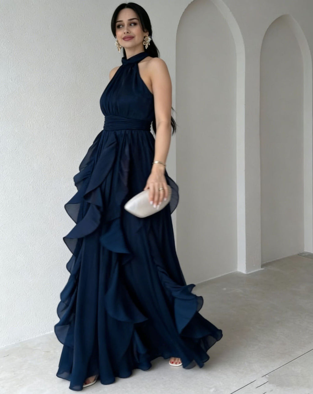 New  Elegant Irregular Layered Cake Dress