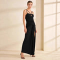 Sleeveless backless slit dress