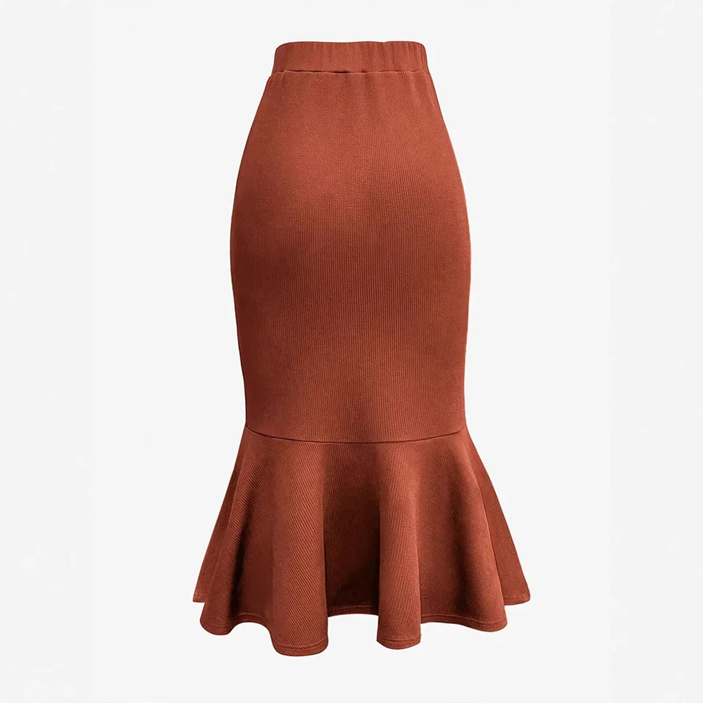Tight fitting hip hugging skirt