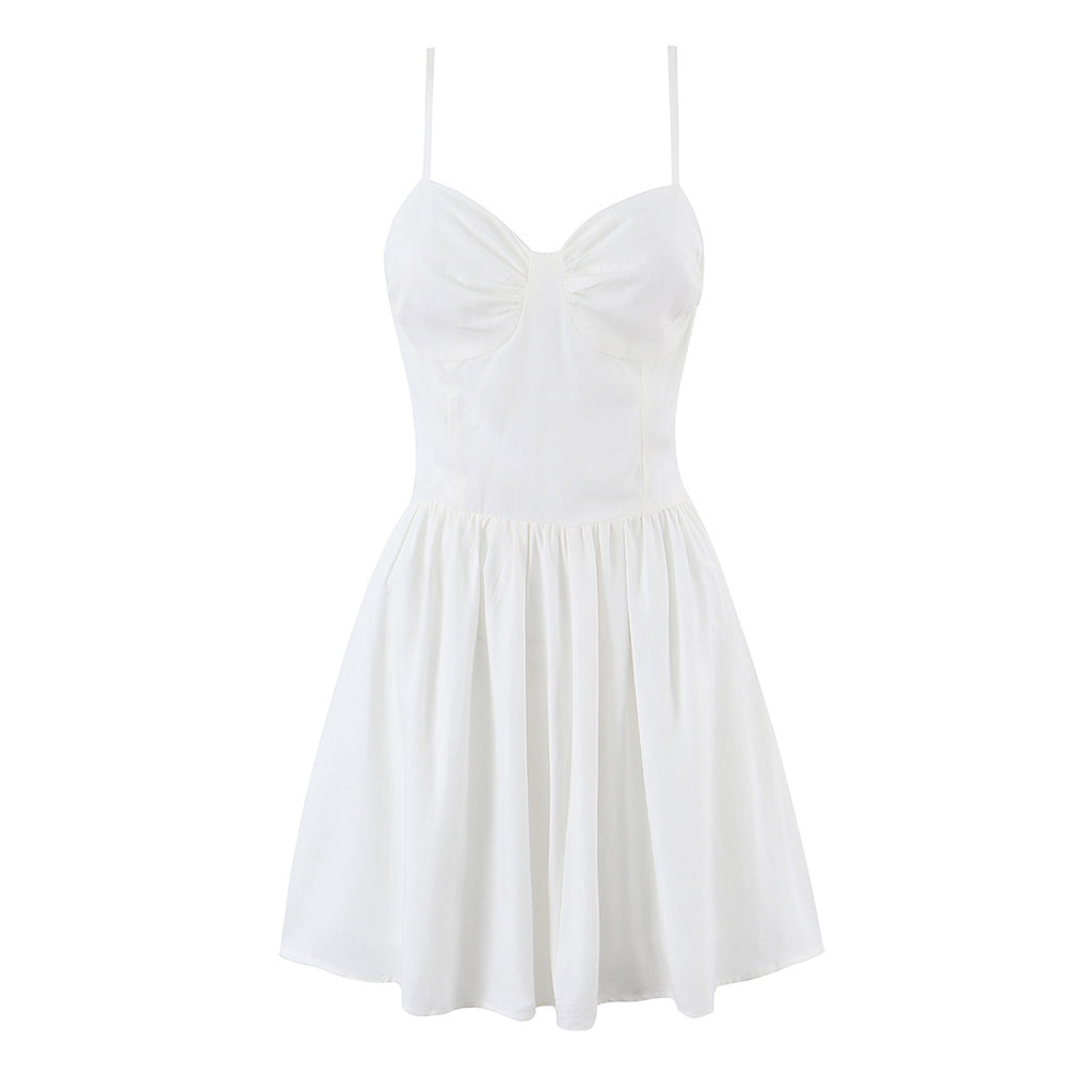 Elegant Gathered Design, Women's Hollywood Style Ballet Mini Dress