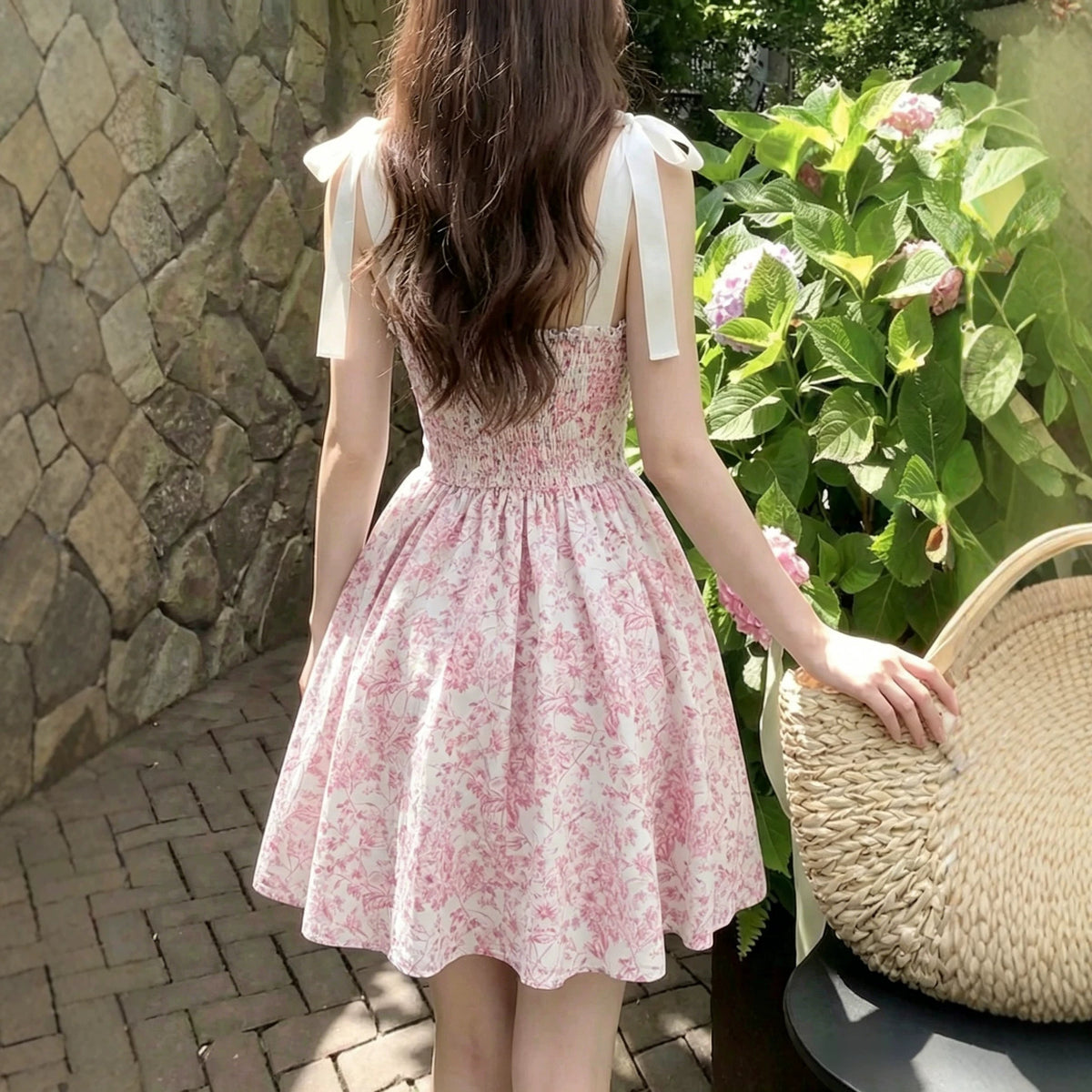 Floral tie dress