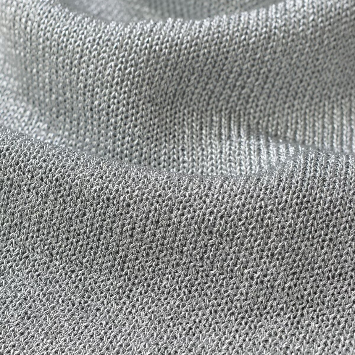 Metallic thread knitted halter dress