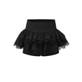 Patchwork Mini Skirt with Lined Inner Layer, Elastic Waistband, Patched Skirt for Wholesale