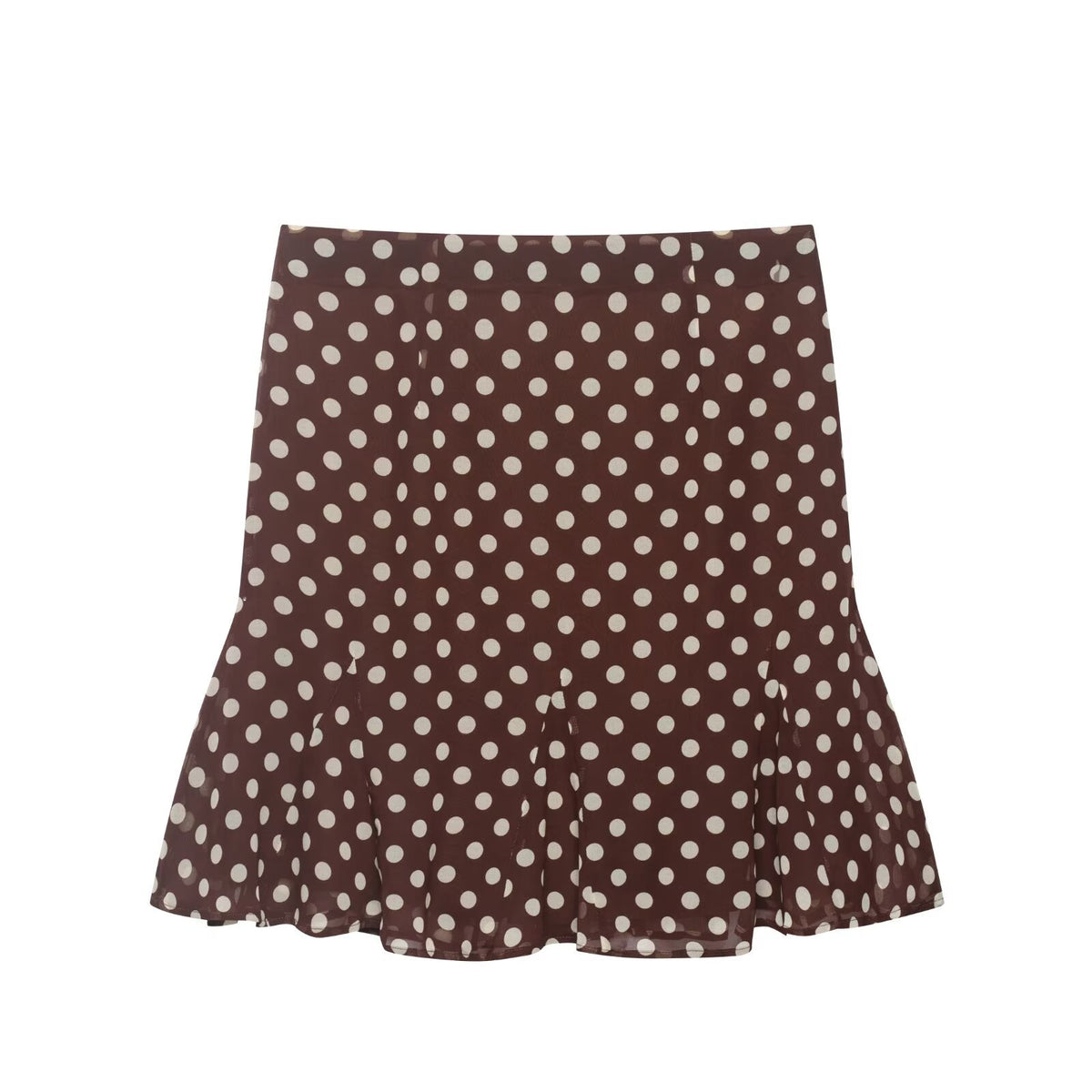 Lace bow fishtail polka dot skirt