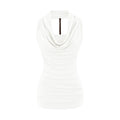 Elegant Tencel Off-Shoulder Halter Top for Women,Sleeveless Outerwear