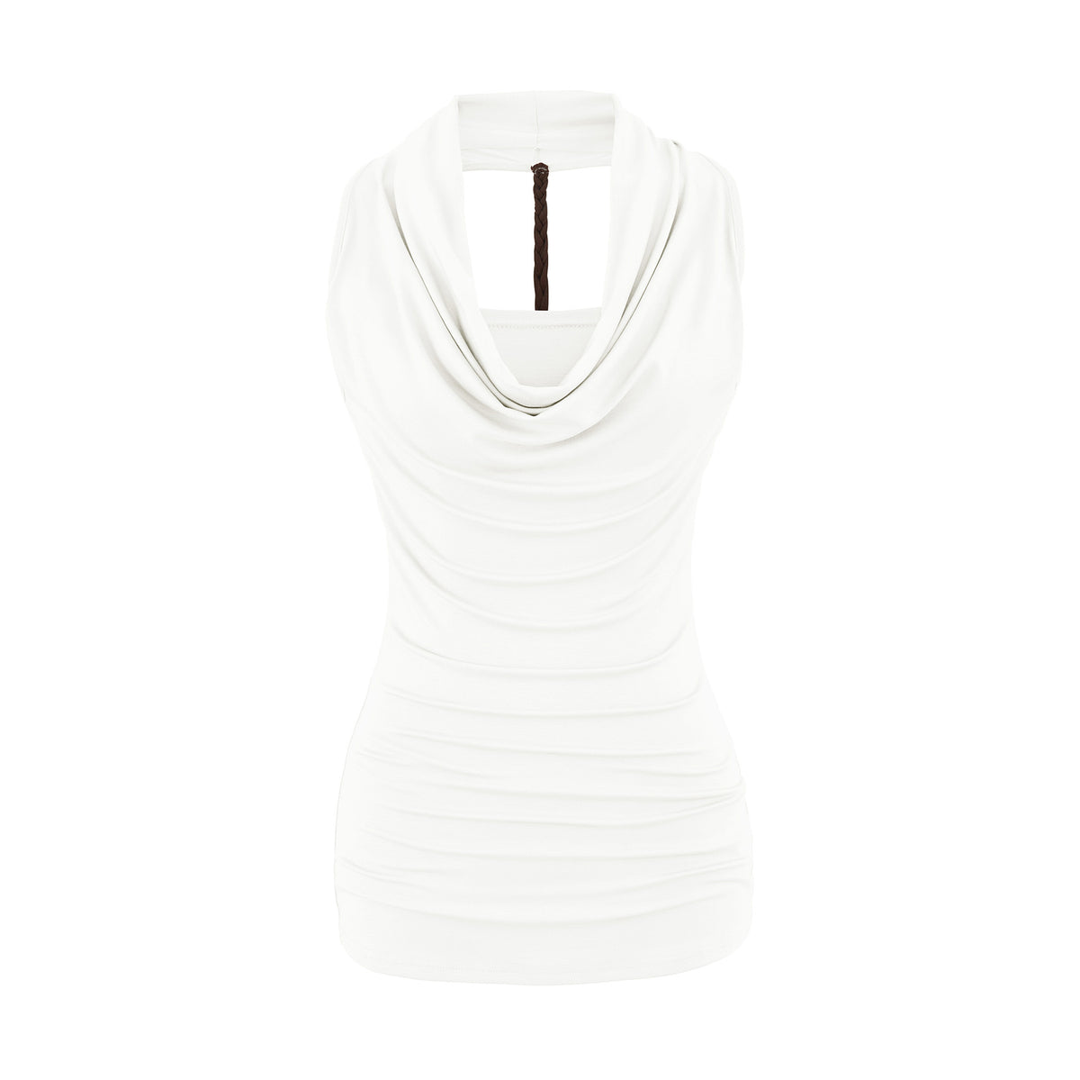 Elegant Tencel Off-Shoulder Halter Top for Women,Sleeveless Outerwear