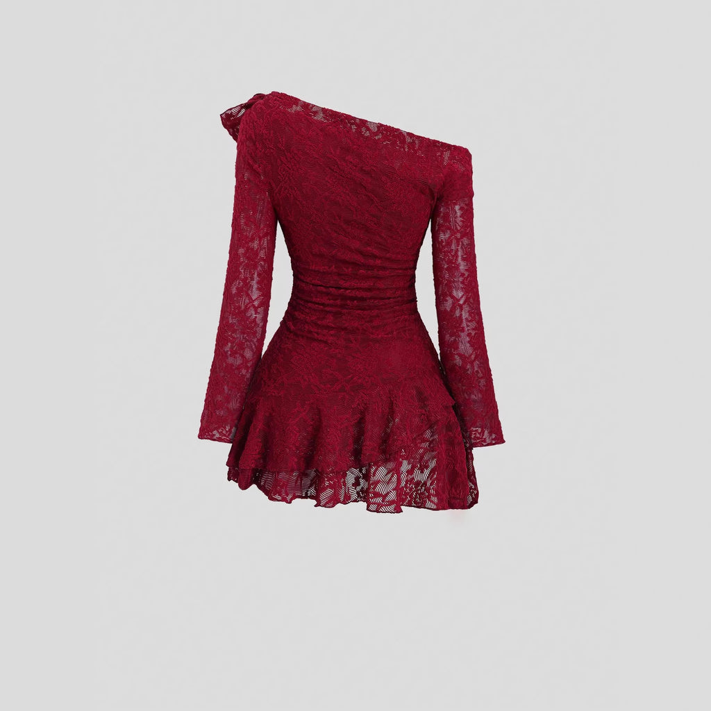 Long sleeved slim fit short dress
