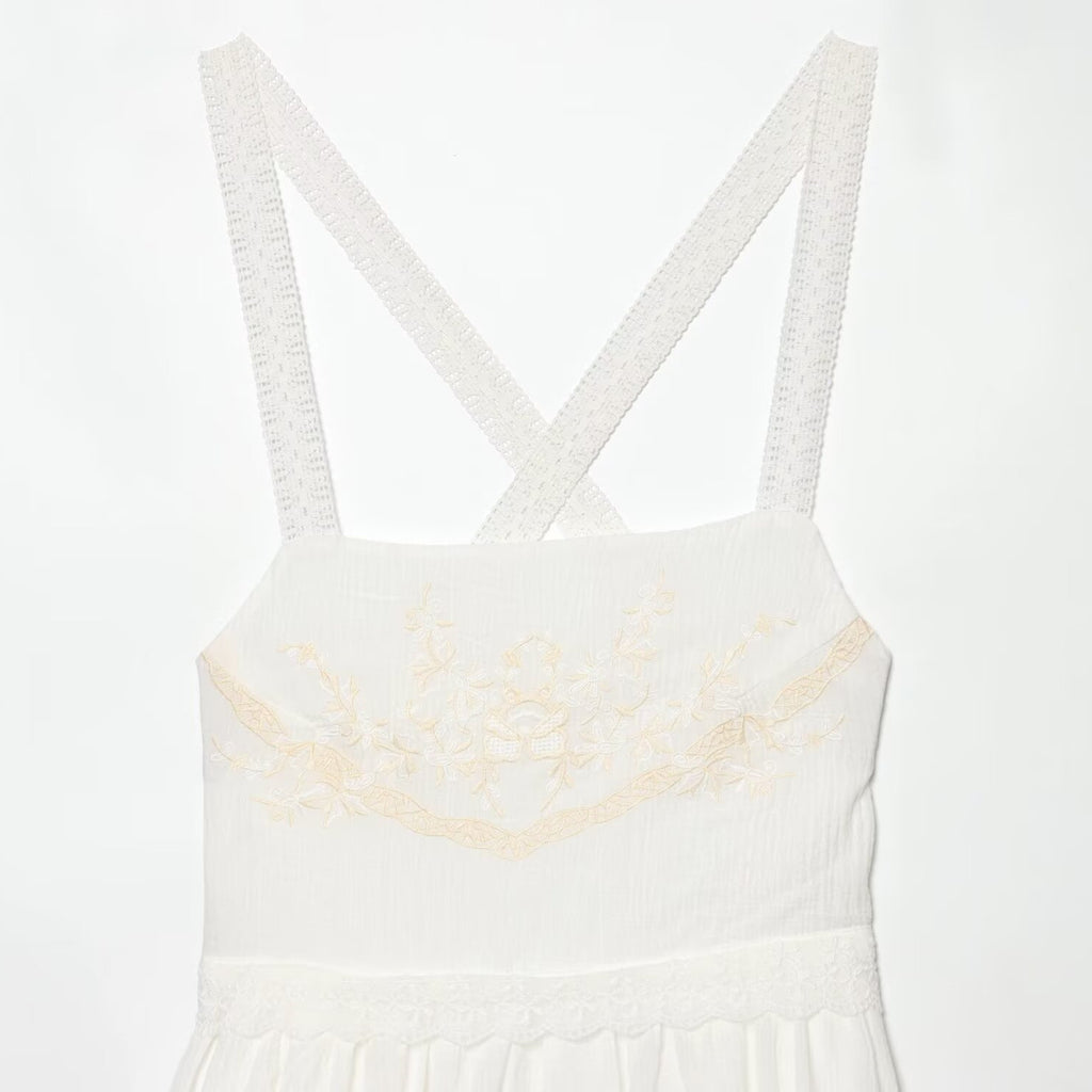 Spicy girl chiffon embroidered mini dress