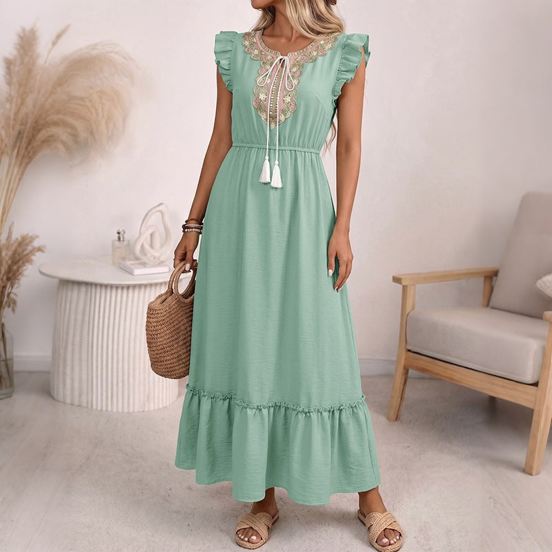 Tassel style long skirt